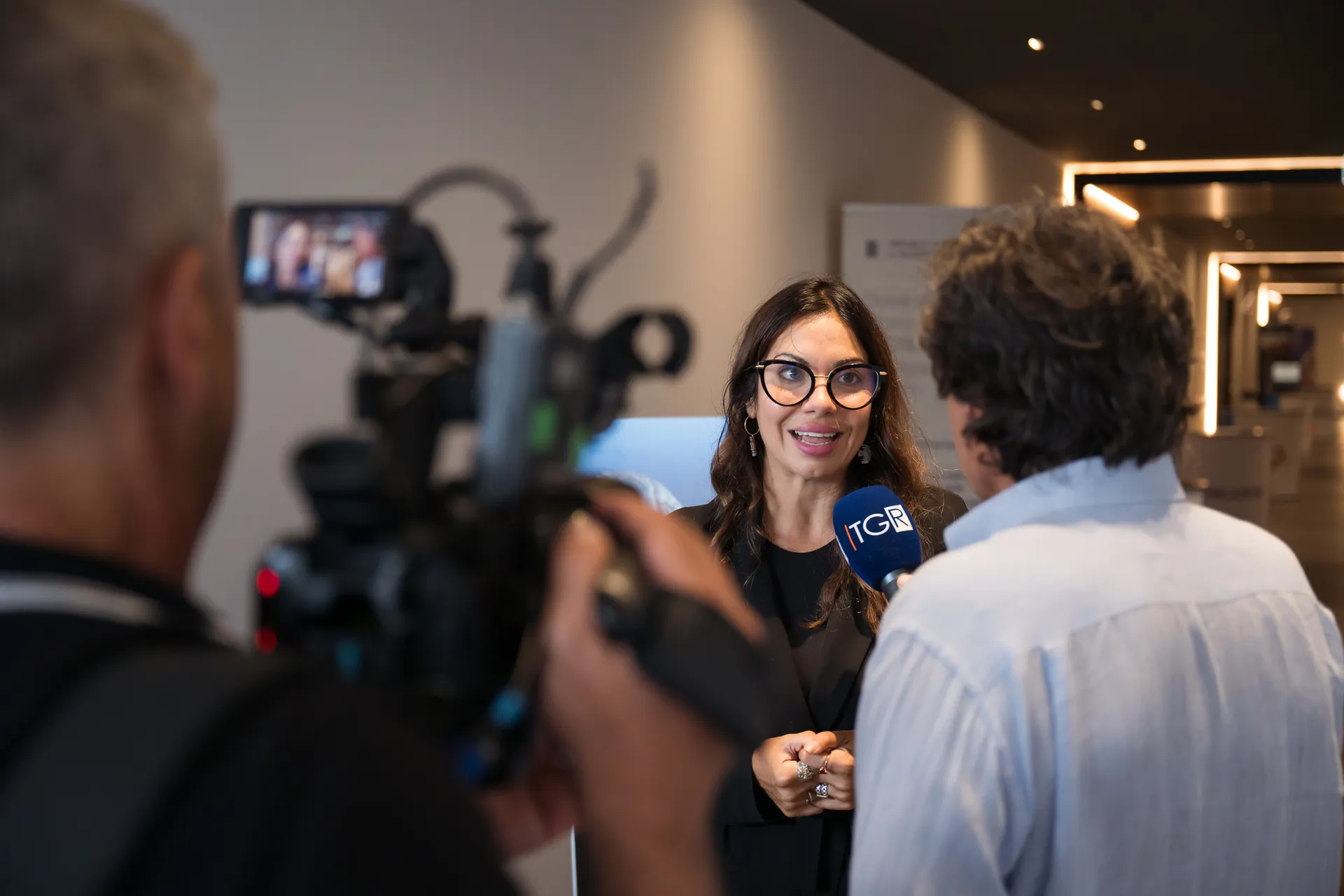 Una entrevista para la televisión